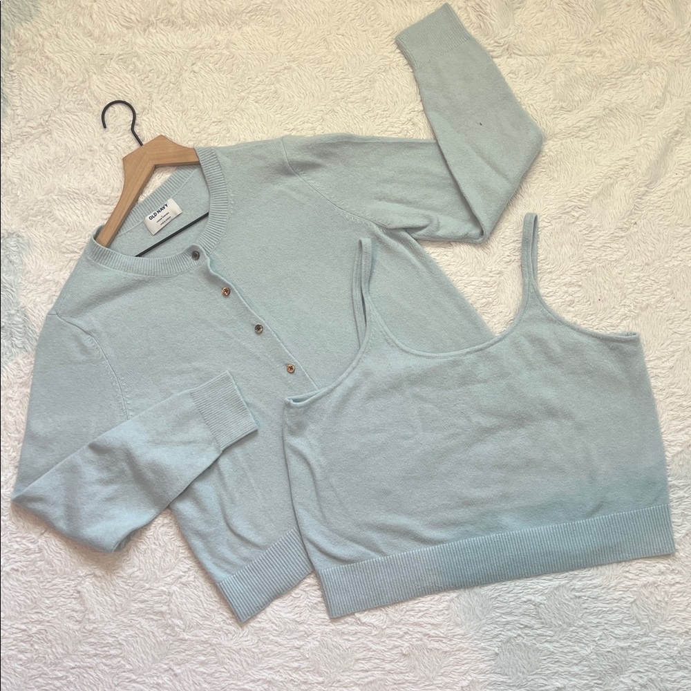 Old Navy Light Blue Women's Cardigan Set